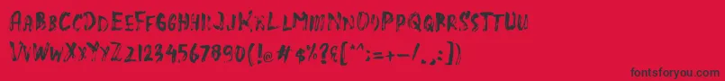 SlasZ Brush-Schriftart – Schwarze Schriften auf rotem Hintergrund