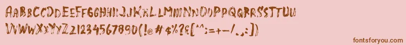 SlasZ Brush Font – Brown Fonts on Pink Background