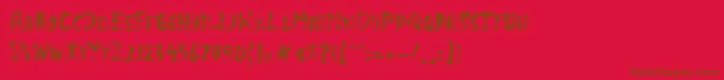 SlasZ Brush Font – Brown Fonts on Red Background
