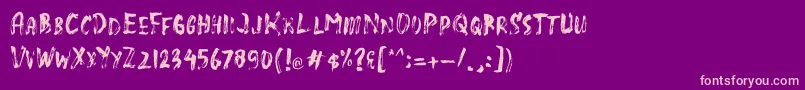 SlasZ Brush Font – Pink Fonts on Purple Background
