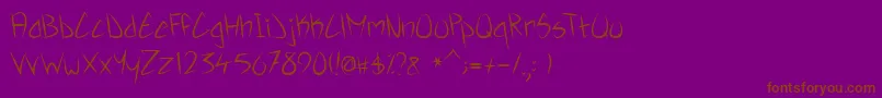 Slatana Regular Font – Brown Fonts on Purple Background