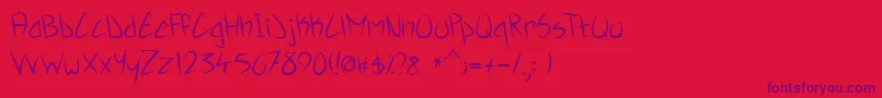 Slatana Regular-Schriftart – Violette Schriften auf rotem Hintergrund