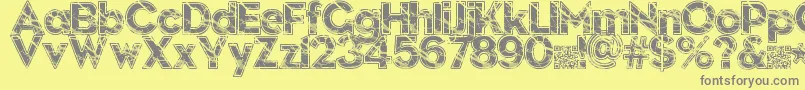 フォントSlate – 黄色の背景に灰色の文字
