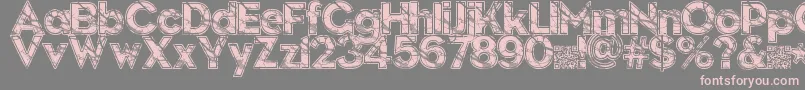 Шрифт Slate – розовые шрифты на сером фоне
