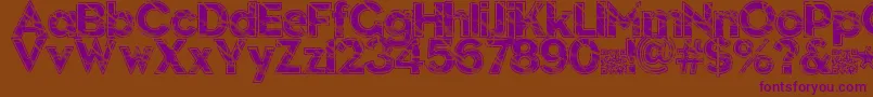 Slate Font – Purple Fonts on Brown Background