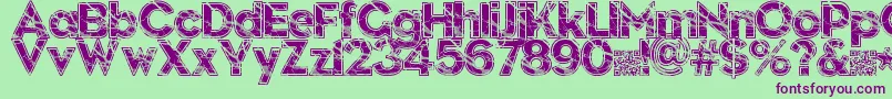 Шрифт Slate – фиолетовые шрифты на зелёном фоне