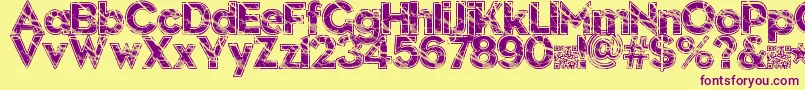Slate-fontti – violetit fontit keltaisella taustalla