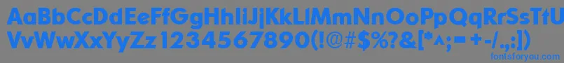 フォントOrnitonslhBold – 灰色の背景に青い文字