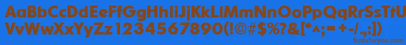 OrnitonslhBold Font – Brown Fonts on Blue Background