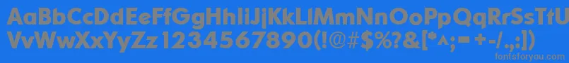 フォントOrnitonslhBold – 青い背景に灰色の文字