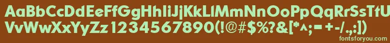 OrnitonslhBold Font – Green Fonts on Brown Background