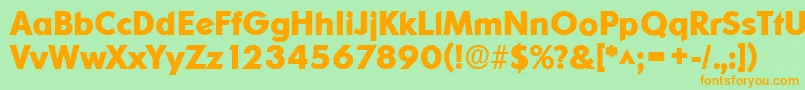 OrnitonslhBold Font – Orange Fonts on Green Background