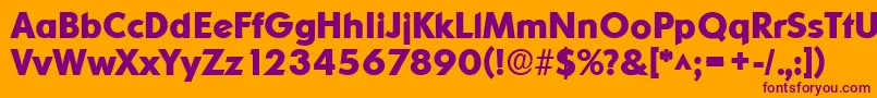 OrnitonslhBold Font – Purple Fonts on Orange Background