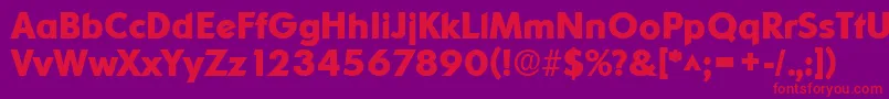 OrnitonslhBold Font – Red Fonts on Purple Background