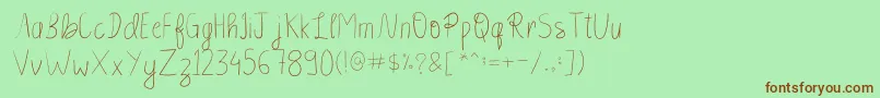 Slayer Font – Brown Fonts on Green Background