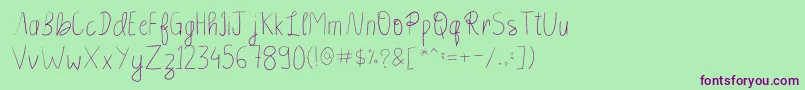 Slayer Font – Purple Fonts on Green Background