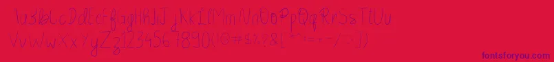 Slayer Font – Purple Fonts on Red Background