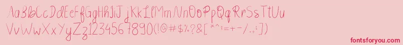 Slayer Font – Red Fonts on Pink Background