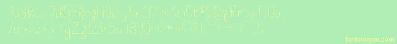 Fonte Slayer – fontes amarelas em um fundo verde