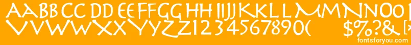 フォントslayer11 – オレンジの背景に白い文字