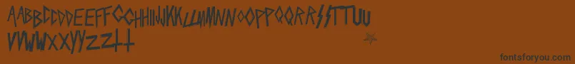 Slaytanic Font – Black Fonts on Brown Background