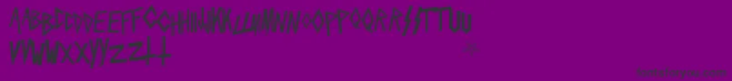 Slaytanic Font – Black Fonts on Purple Background