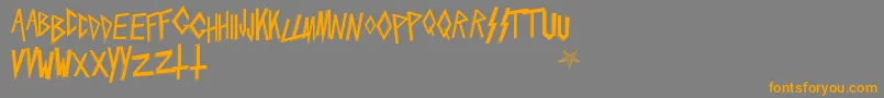 Шрифт Slaytanic – оранжевые шрифты на сером фоне