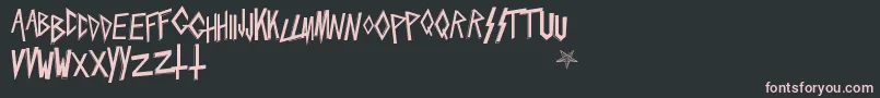 Slaytanic Font – Pink Fonts on Black Background