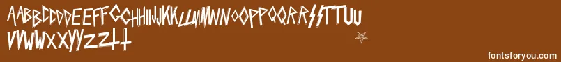 Czcionka Slaytanic – białe czcionki na brązowym tle