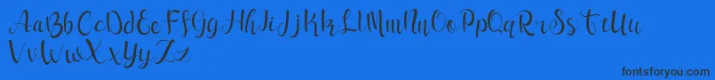 Czcionka sleeper – czarne czcionki na niebieskim tle