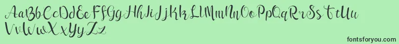 sleeper Font – Black Fonts on Green Background