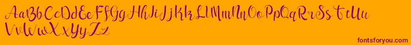 sleeper Font – Purple Fonts on Orange Background