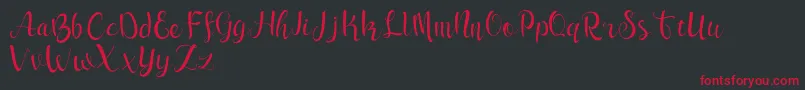 sleeper Font – Red Fonts on Black Background