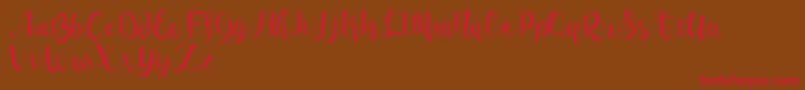 sleeper Font – Red Fonts on Brown Background