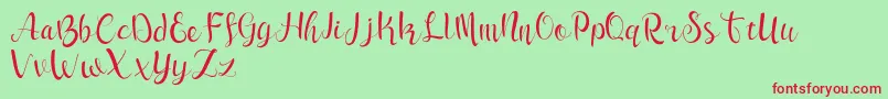 sleeper Font – Red Fonts on Green Background