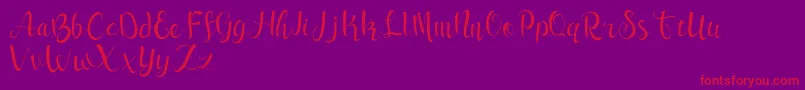 sleeper Font – Red Fonts on Purple Background