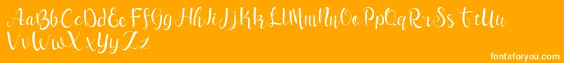 sleeper Font – White Fonts on Orange Background