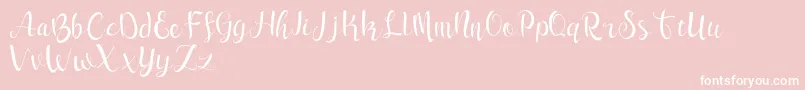 sleeper Font – White Fonts on Pink Background