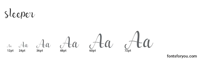 Sleeper Font Sizes
