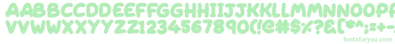 Sleeping Font – Green Fonts on White Background