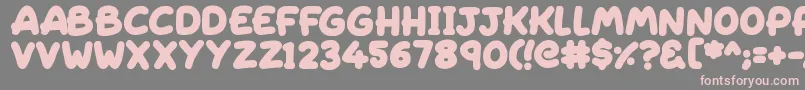 Sleeping Font – Pink Fonts on Gray Background