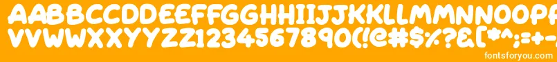 Sleeping Font – White Fonts on Orange Background