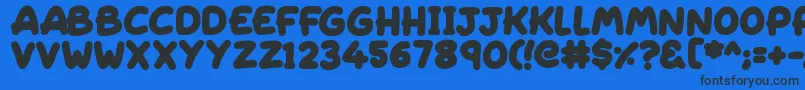 Sleeping Font – Black Fonts on Blue Background