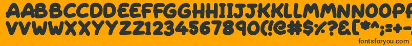 Sleeping Font – Black Fonts on Orange Background