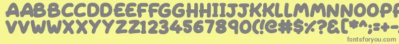 Sleeping Font – Gray Fonts on Yellow Background