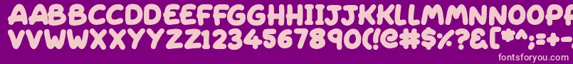 Sleeping Font – Pink Fonts on Purple Background