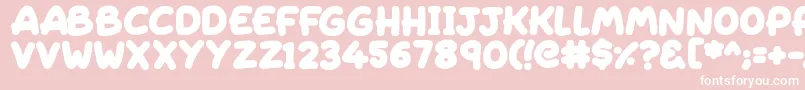 Sleeping Font – White Fonts on Pink Background