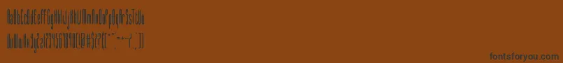 Czcionka slender – czarne czcionki na brązowym tle