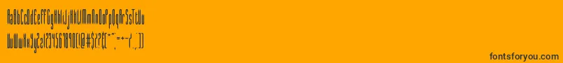 slender-fontti – mustat fontit oranssilla taustalla