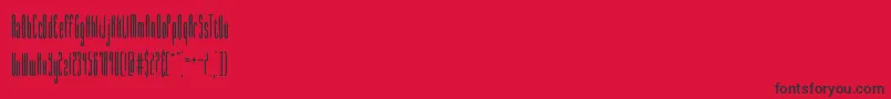 フォントslender – 赤い背景に黒い文字